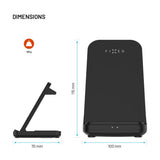 FIXED FIXPOS-U-BK oplader til mobil enhed SmartWatch, Smartphone, Hovedtelefoner Sort USB Trådløs opladning Hurtig opladning Indendørs