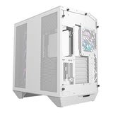 Darkflash DY470 computercase (hvid) + 4 fans + GPU-brakette