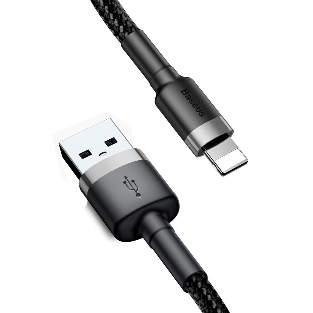 Baseus Cafule USB-A / Lightning 2A QC 3.0 kabel 3 m - sort og grå