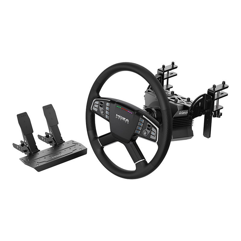 Spil sæt - R5 base + TSW lastbil rattet + SRP-Lite pedaler + Moza Racing RS071 klemmer (PC)