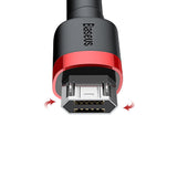 Baseus Cafule Cable durable nylon cable USB / micro USB 2A 3M black-red (CAMKLF-H91)