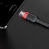 Baseus Cafule Cable durable nylon cable USB / micro USB 2A 3M black-red (CAMKLF-H91)