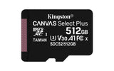 Kingston Technology Canvas Select 512 GB micSDXC Plus 100R A1 C10-kort + ADP
