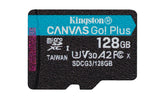 Kingston Technology 128 GB microSDXC Canvas Go Plus 170R A2 U3 V30-kort + ADP