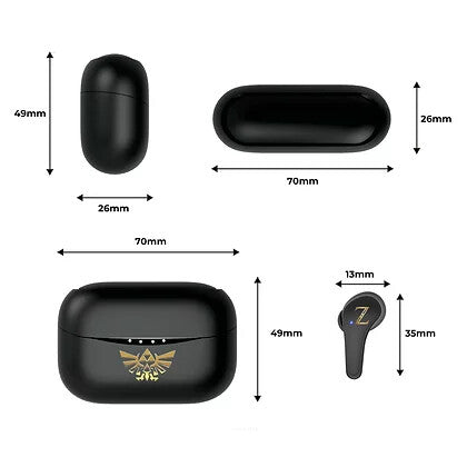OTL Technologies Nintendo Legend of Zelda Hovedtelefoner Trådløs I ørerne Opkald/musik Bluetooth Sort