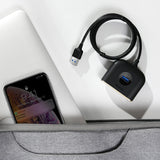 HUB Baseus Square USB-A to 1x USB-A 3.2 Gen 1 / 3x USB 2.0 with 1m cable - black