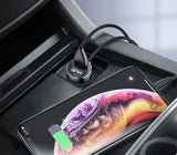 Baseus CRDYQ-01 splitter 2x cigarettelægger stikkontakt 80W 2x USB-A 3.1A - sort