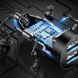 Baseus CRDYQ-01 splitter 2x cigarettelægger stikkontakt 80W 2x USB-A 3.1A - sort