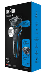Braun 51-B1000s Folie shaver Sort, Blå