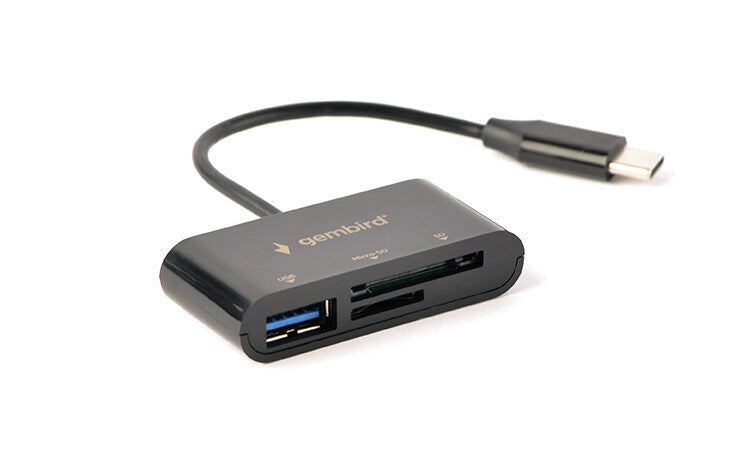Gembird UHB-CR3-02 kortlæser USB 3.2 Gen 1 (3.1 Gen 1) Type-C Sort