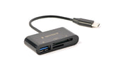 Gembird UHB-CR3-02 kortlæser USB 3.2 Gen 1 (3.1 Gen 1) Type-C Sort