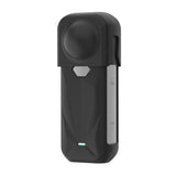 PULUZ silikone beskyttelsesfoder med objektivdæksel til Insta360 X5 (sort)