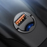 Baseus Tiny Star mini smart USB biloplader 30W Quick Charge 3.0 grå (VCHX-A0G)