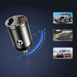Baseus Tiny Star mini smart USB biloplader 30W Quick Charge 3.0 grå (VCHX-A0G)