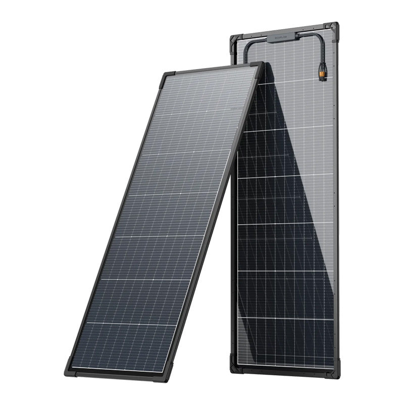 Sæt med 2x EcoFlow 130W solcellepanel (rigid konstruktion)