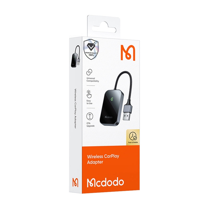 CarPlay trådløs adapter med USB-kabel McDodo CA-7210 sort