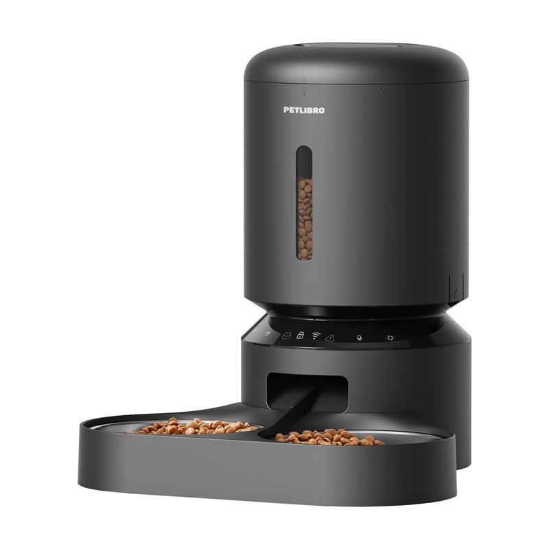 Petlibro Granary madspenser med dobbelt skål, Wifi, 5L (sort)