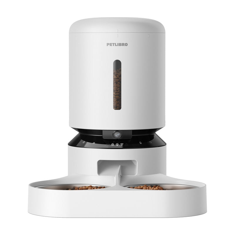 Petlibro Granary-kamerafoderdispenser med dobbelt skål, 5L (hvid)