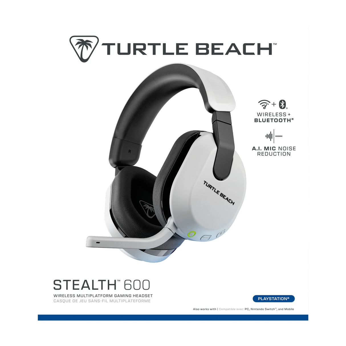 Turtle Beach Stealth 600 Gen 3 Headset Trådløs Spil Bluetooth Hvid