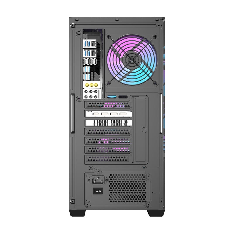 Darkflash DS900WS computercase (sort) + 4 fans