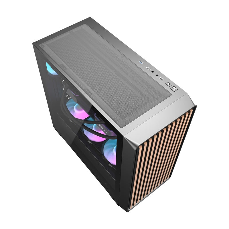 Darkflash DS900WD computercase (sort) + 4 fans