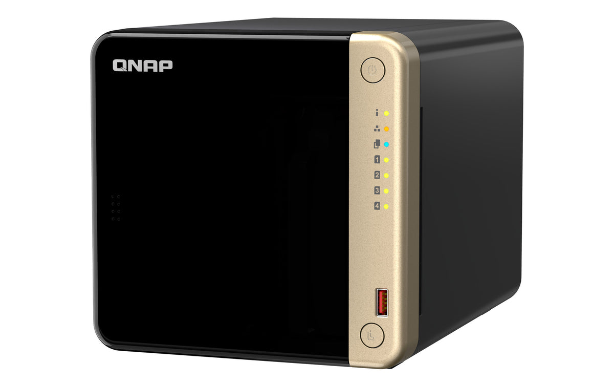 QNAP TS-464 NAS Tower Intel(R) Celeron(R) N5095 8 GB DDR4 0 TB QNAP QTS Black