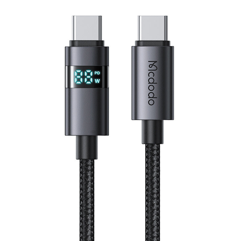 Mcdodo CA-5610 USB-C til USB-C kabel, 100W, LED-skærm, 1,2m