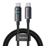 Mcdodo CA-5610 USB-C til USB-C kabel, 100W, LED-skærm, 1,2m