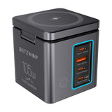 Blitzwolf BW-i113 GaN, USB-A, 3xUSB-C, 105W netoplader