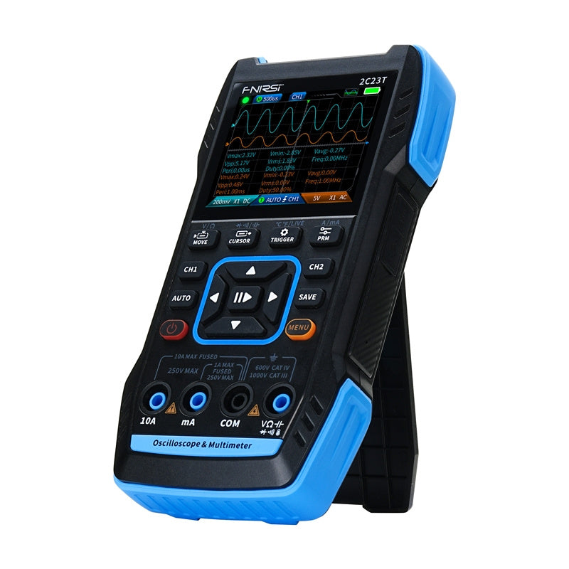 Portable 3-i-1-oscilloskop FNIRSI 2C23T multimetersignalgenerator