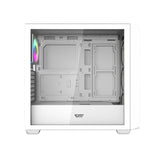 Darkflash DS900WD ATX computerkasse (hvid) + 4 ventilatorer