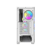 Darkflash DS900WD ATX computerkasse (hvid) + 4 ventilatorer