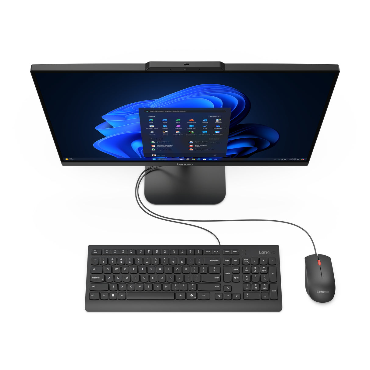 Lenovo V100 Intel® N N100 60,5 cm (23.8") 1920 x 1080 pixel All-in-One PC 8 GB DDR4-SDRAM 256 GB SSD Windows 11 Pro Wi-Fi 6 (802.11ax) Sort