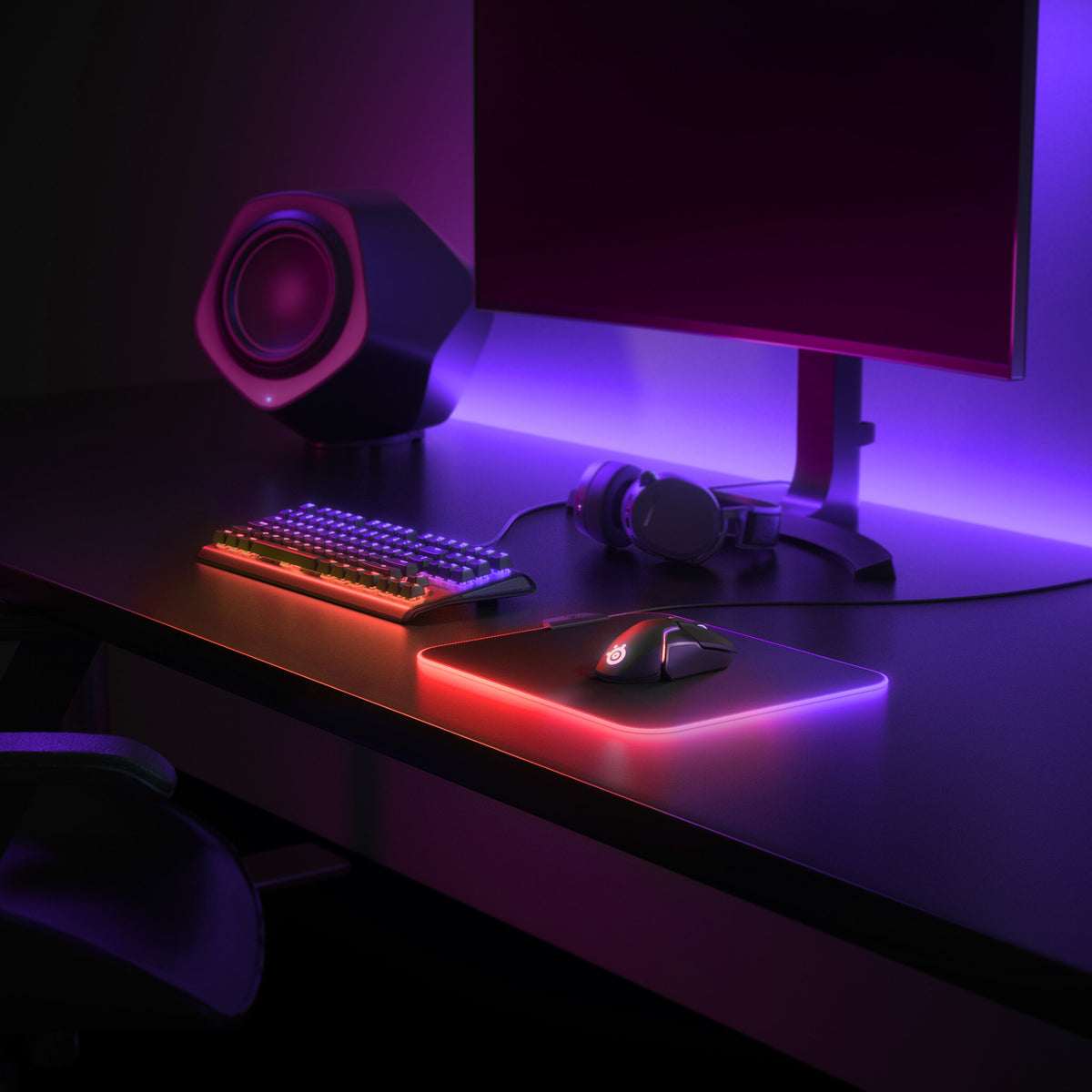 Steelseries QcK Prism Cloth Medium Gaming musemåtte Sort