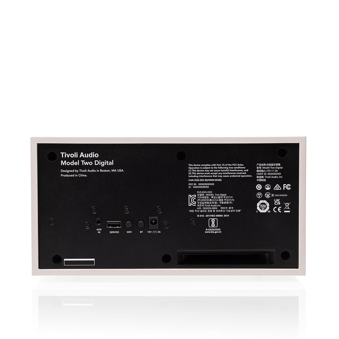 Tivoli Audio Model Two Digital Bærbar stereohøjttaler Hvid, Sølv 20 W