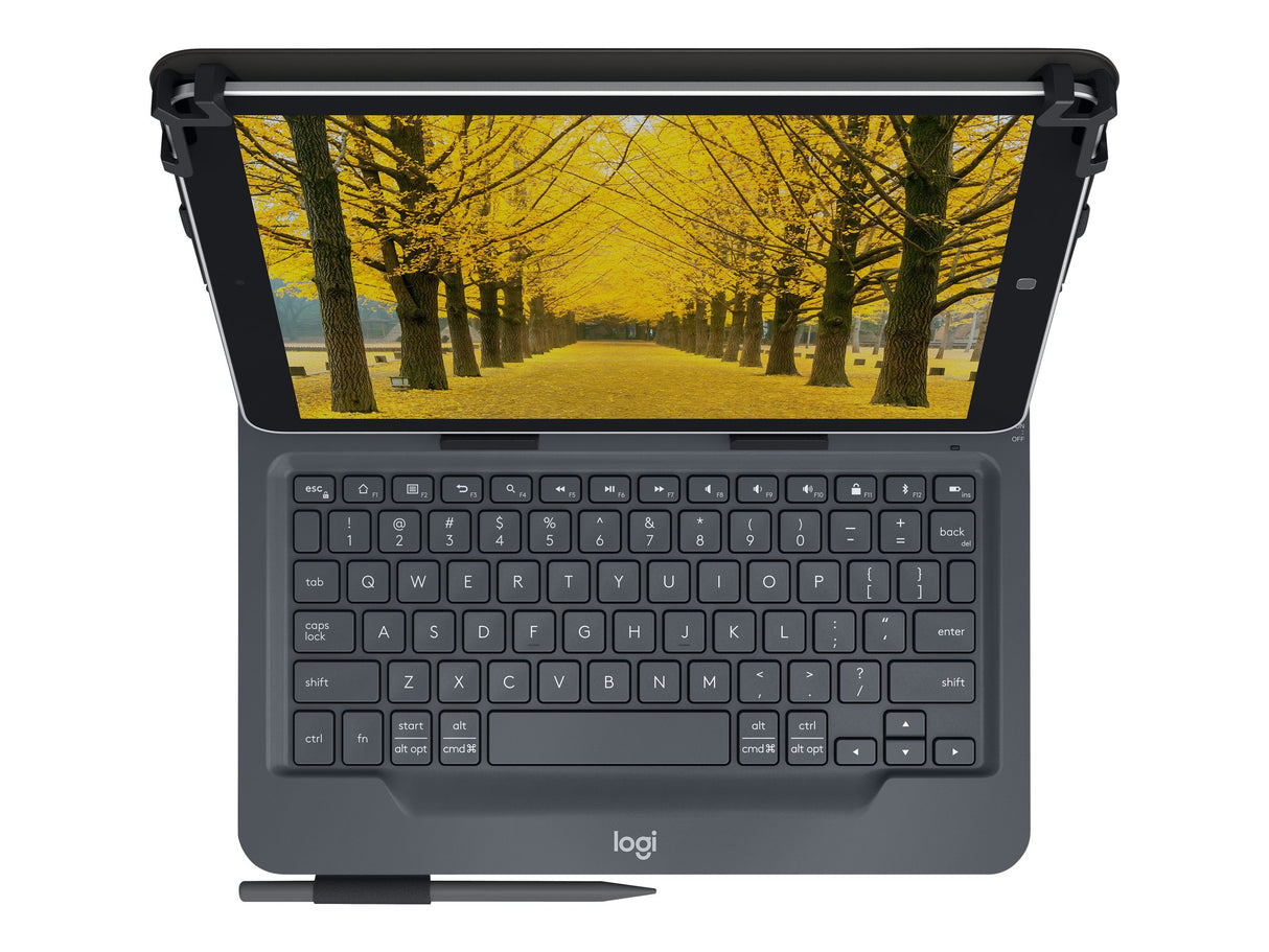 Logitech Universal Folio for 9- Tablets Tastatur og folio-kasse Trådløs Dansk/Finsk/Norsk/Svensk