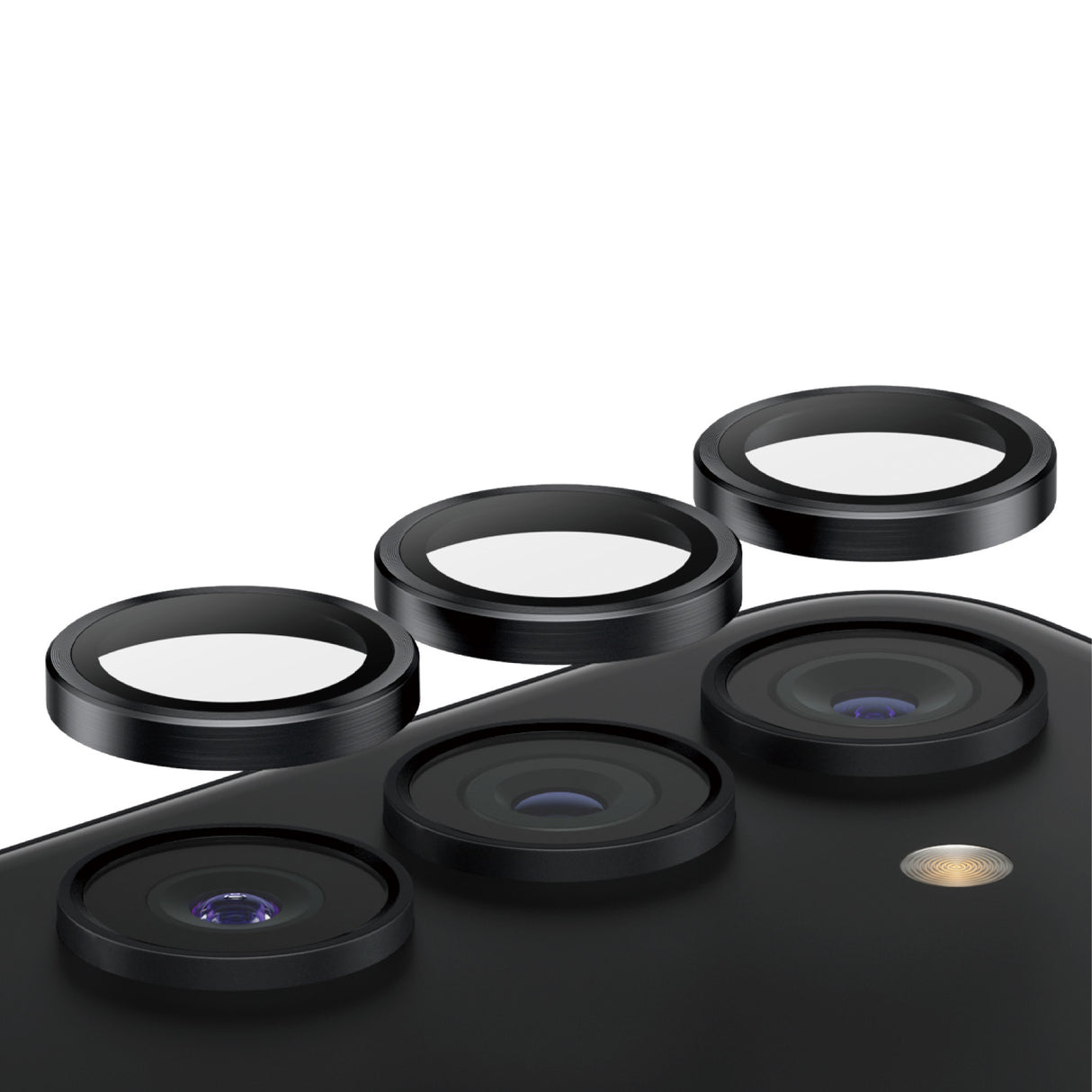 PanzerGlass ® Hoops® Sort Kameralinsebeskytter Samsung Galaxy S24 | S23 | S23+