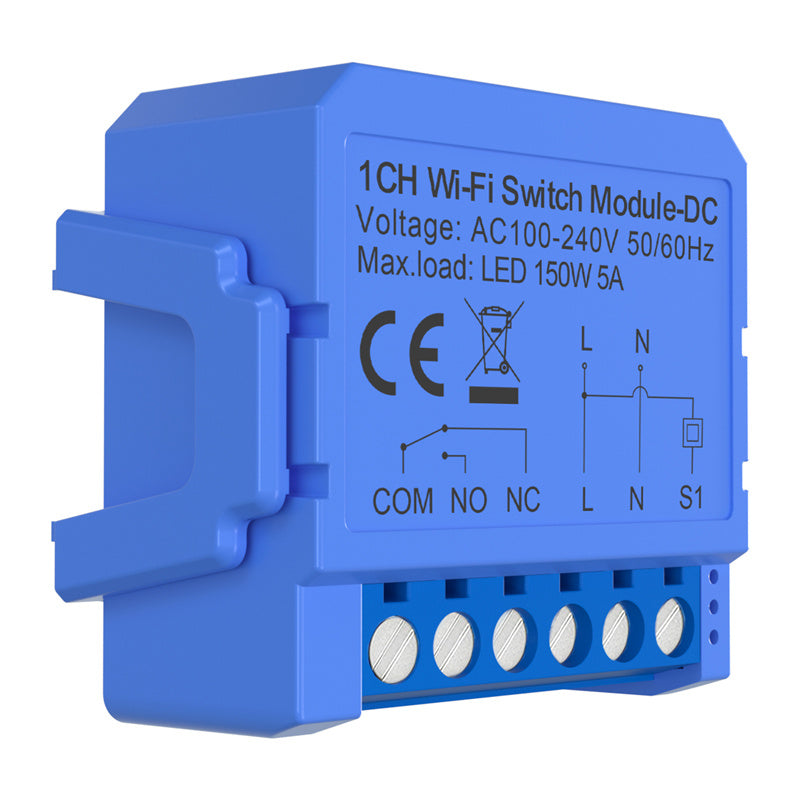 1-kanals WiFi-switch-modul med spændingsfri kontakt Avatto WSM16-DC32V-1