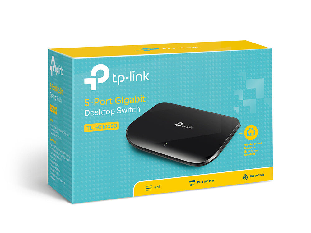 TP-Link TL-SG1005D netværksswitch Ikke administreret Gigabit Ethernet (10/100/1000) Sort