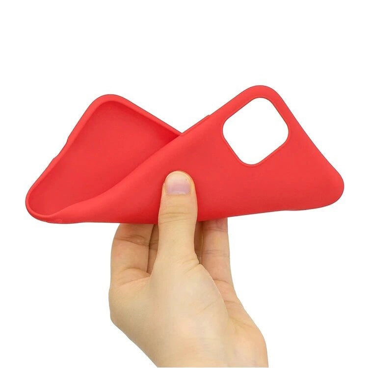 Silicone Case Soft Flexible Rubber Cover til iPhone 11 Pro rød