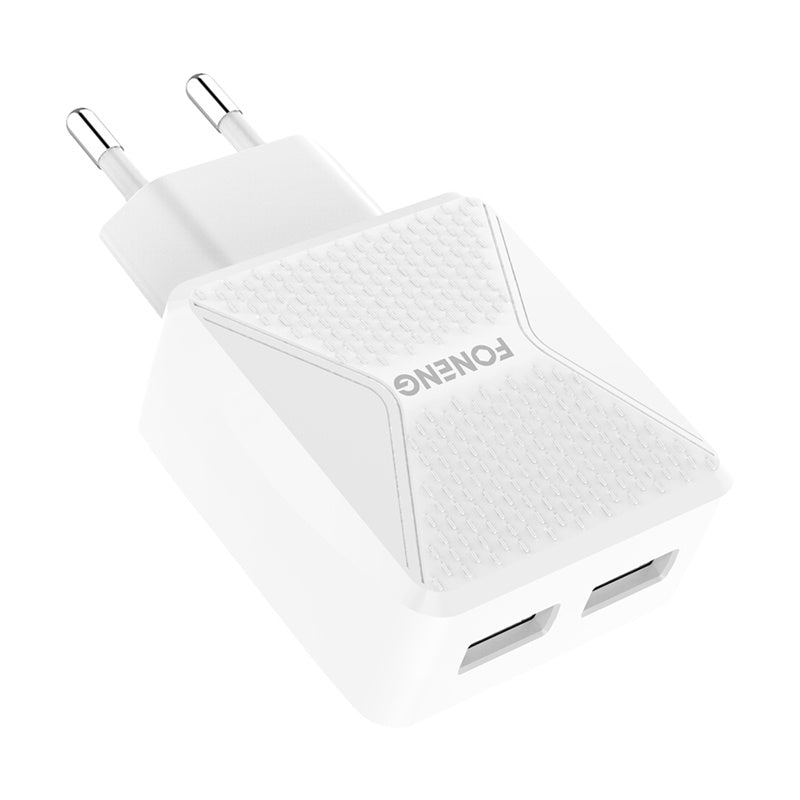 GaN Foneng EU50 oplader, 35W 2x USB-C til Type-C til Lightning (hvid)