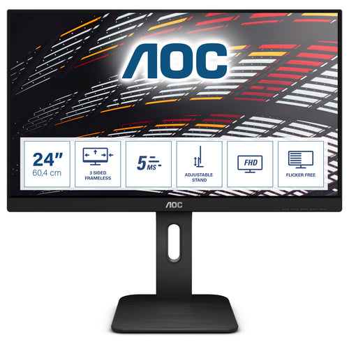 AOC P1 24P1 computerskærm 60,5 cm (23.8") 1920 x 1080 pixel Fuld HD LED Sort