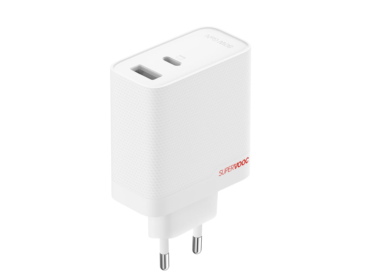 OnePlus 80W SUPERVOOC Dual Ports GaN Power Adapter Kit