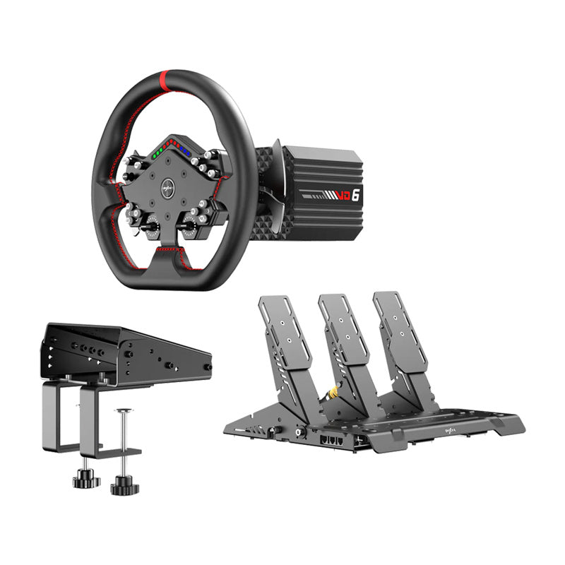 PXN VD6 Bundle DP gaming set - VD6 base + WDS R2 rattet + pedaler + Z9 klemme
