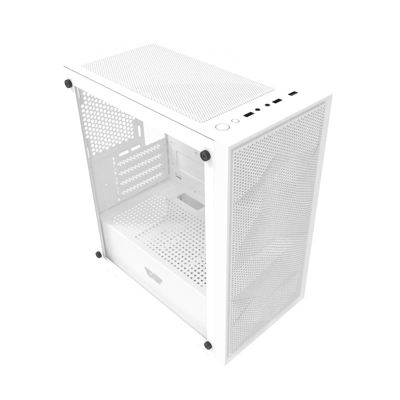 Darkflash M305 Mesh computerkasse uden vifter (hvid)