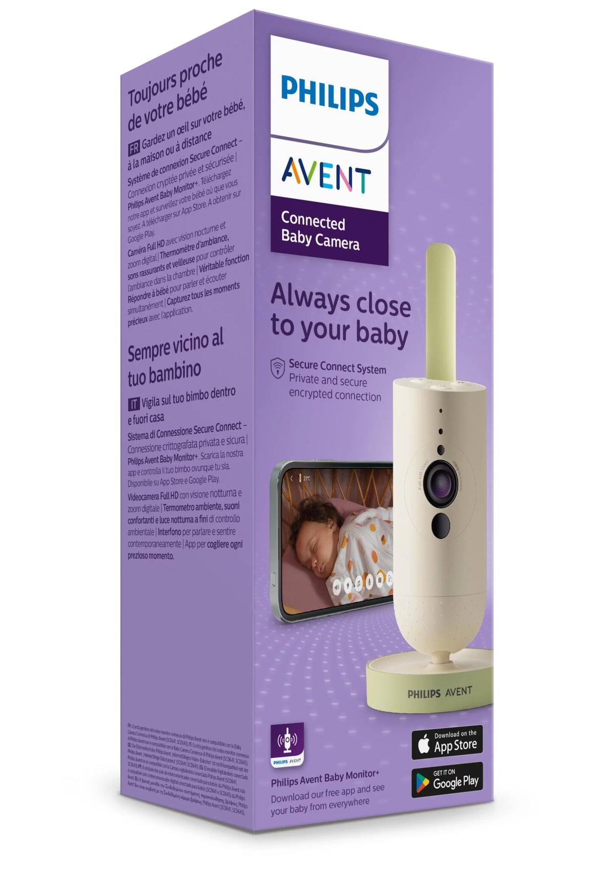 Philips AVENT Baby Monitor SCD643/26 Connected Baby Camera