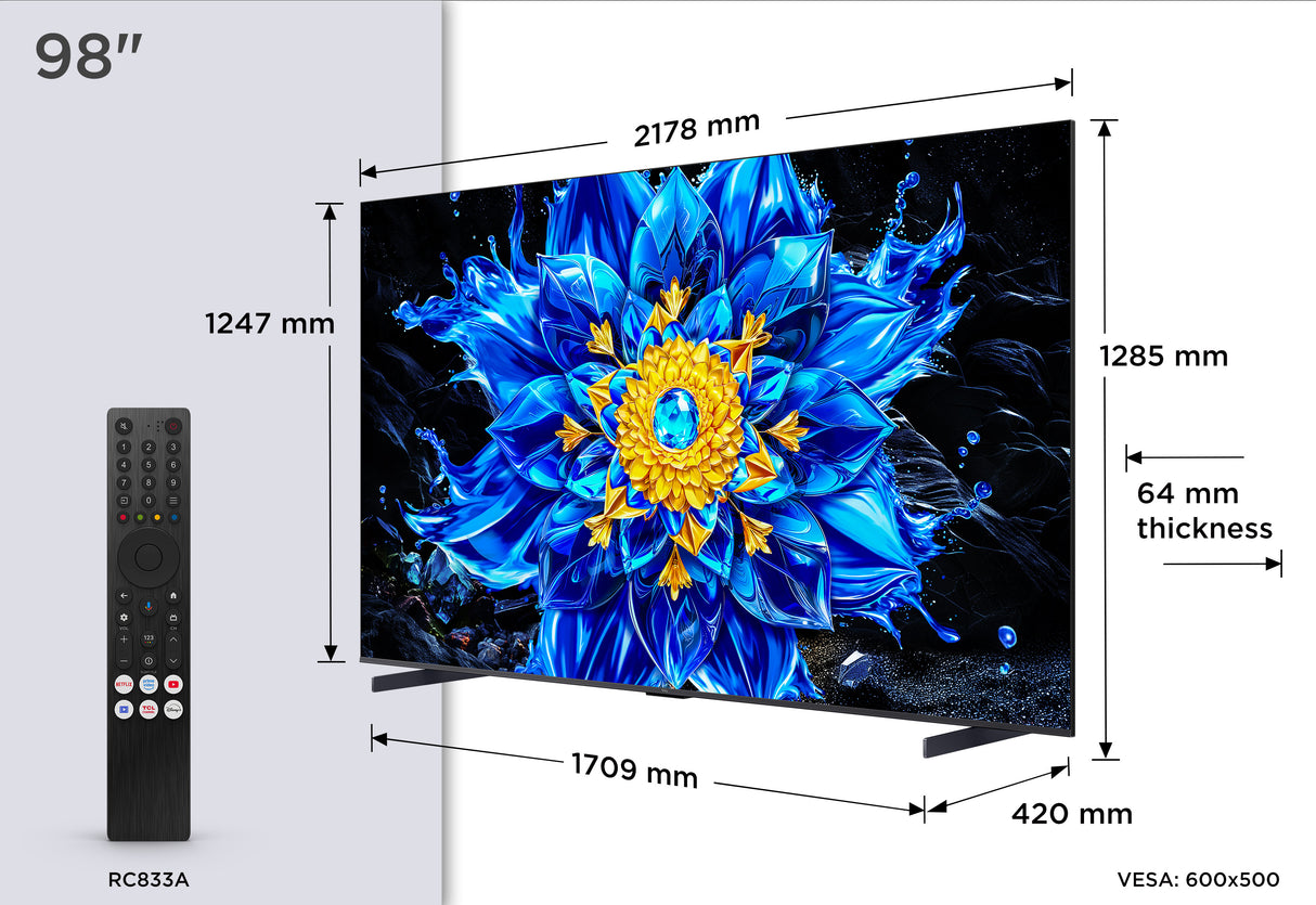 TCL 98P8L QLED Google TV