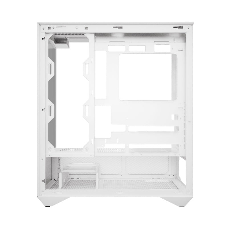 Darkflash DY460 computercase (hvid) + 4 ARGB-ventilatorer