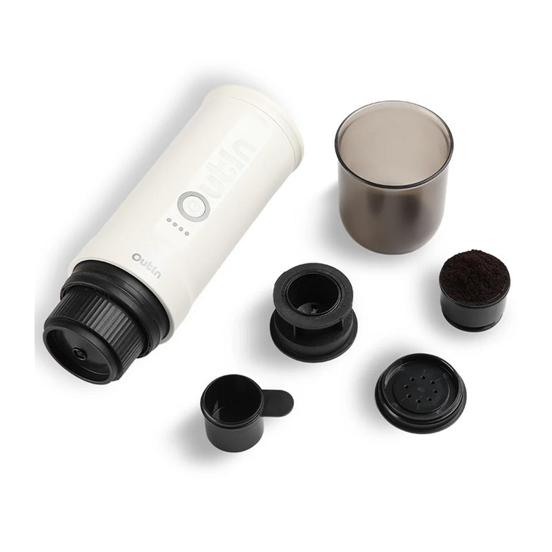 Outin Nano 7500mAh bærbar kaffemaskine (hvid)