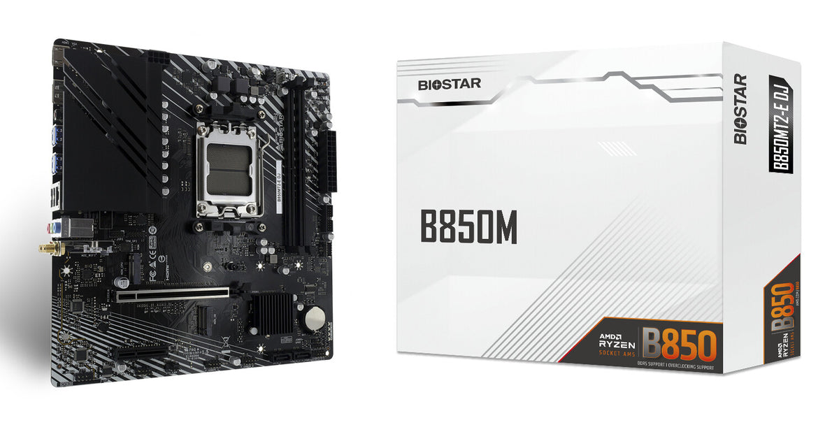 Biostar B850MT2-E DJ motherboard AMD B850 Socket AM5 micro ATX